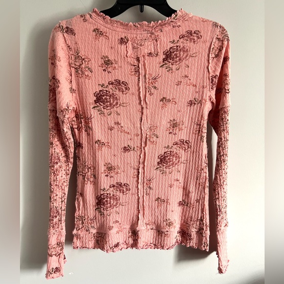 🌻🆕FREE PEOPLE We The Free Clover Printed Thermal-Pink Combo-SIZE Large - Picture 13 of 14